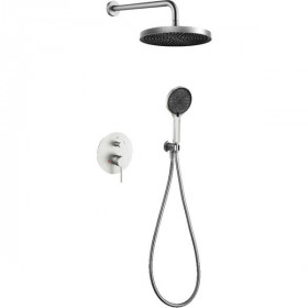 Душова система прихованого монтажу Devit Flow D117125001111BN brushed nickel