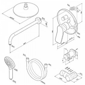 Душова система прихованого монтажу AM PM X-Joy FB85A1RH20 хром