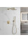 Душова система прихованого монтажу Devit Flow D117124011111BG з термостатом, brushed gold