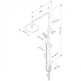 Душова система AM PM Gem ShowerSpot F0790022 чорний