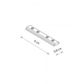 З'єднувальна пластина магнітного треку Nowodvorski 11726 NANO-LVM Track Buckle IP20 чорна