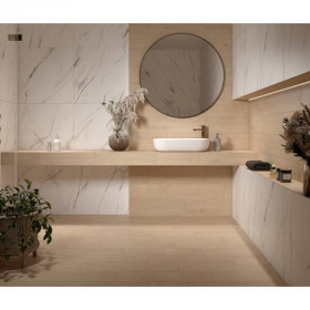 Керамограніт Ceramika Gres Steelwood Beige 17,5x60 см