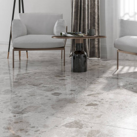Керамограніт Golden Tile Ambra Сірий Лапатована L72550 60x60 см