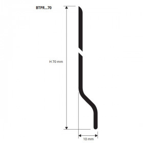 Плінтус Progress Profiles Battiscopa BTPRB 70 білий 1x200 см