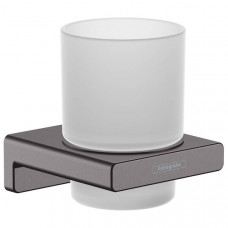 Склянка Hansgrohe AddStoris 41749340 з тримачем чорний хром