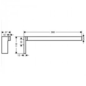 Тримач для рушників Axor Universal Rectangular 42626800 сталевий