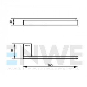 Тримач для рушників Genwec Pompei GW05 62 04 03 чорний матовий