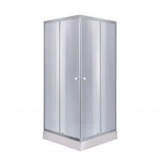 Душова кабіна Lidz Wawel SC80x80.SAT.LOW.GR, скло тон. 4 мм + Lidz Душовий піддон KAPIELKA ST80x80х14