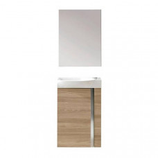 Комплект меблів Royo Elegance 122913 дзеркало + тумба з раковиною підвісна горіх 45 см
