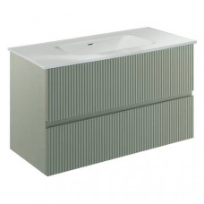 Тумба Royo Vora 131775+126225 підвісна Mineral Green з раковиною Enzo 100 см