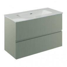 Тумба Royo Vora 131769+126224 підвісна Mineral Green з раковиною Enzo 80 см