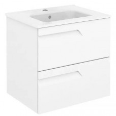 Тумба Royo Vitale C0072604 (125617 + 126222) з раковиною Slim підвісна білий глянець 60 см