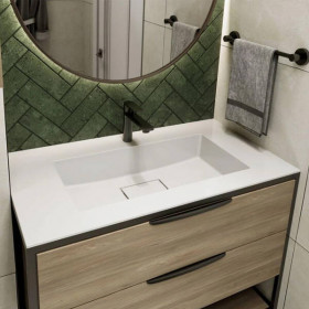 Раковина Miraggio Erica 900 Miramarble білий глянець 90 см