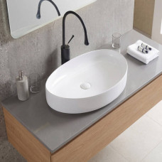 Раковина Devit Flow DFL3311100W на стільницю, без переливу, біла 50 см