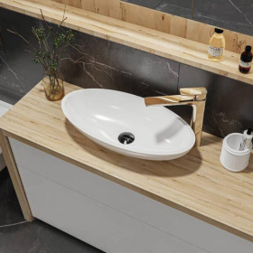 Раковина Miraggio Nice на стільницю, білий глянець 60x30 см