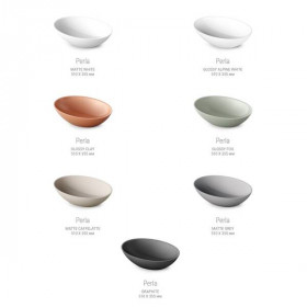 Раковина PAA Perla Silkstone IPERLS/00 на стільницю, білий мат