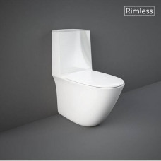 Унітаз-компакт RAK Ceramics Sensation SENWC1146AWHA без зливного бачка та сидіння безобідковий