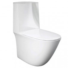 Унітаз-компакт RAK Ceramics Sensation SENWC1146AWHA безобідковий з бачком SENWT1800AWHA і сидінням SENSC3901WH Soft Close