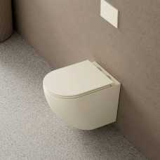 Унітаз підвісний Devit Flow DFL0460111MC 490х365х370mm з кришкою soft-close, матовий капучино
