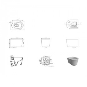 Унітаз підвісний Devit Style 320150 безобідковий Vortex Flush з кришкою soft close
