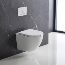 Унітаз підвісний Devit Flow DFL0460111MW 490х365х370mm з кришкою soft-close, матовий білий