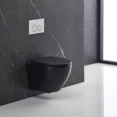 Унітаз підвісний Devit Flow DFL0460111MB 490х365х370mm з кришкою soft-close, матовий чорний