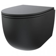 Унітаз підвісний SDR Ceramiche Bull MBWCSBLV безобідковий з Silent Vertigo змивом, графіт