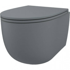 Унітаз підвісний SDR Ceramiche Bull MGWCSBLV безобідковий з Silent Vertigo змивом, колір Magnesio
