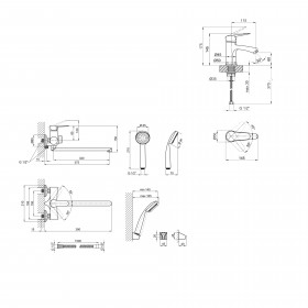 Акційний набір Lidz Nicole: Змішувач 005 Chrome + Змішувач 001F Chrome
