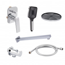 Комплект для душа Qtap Vlasta: Змішувач для душу QTVLA6028102NC+Душ. набір( QTHLA107CRM45948+QTRUC125CRM45956+QTTRU120CRM45926+QTCRMBH030+LDNIA09CRM35458)