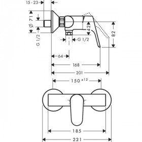 Змішувач для душу Hansgrohe Focus E2 31960000